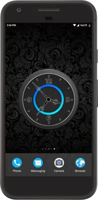 Black Clock Live Wallpaper android App screenshot 1